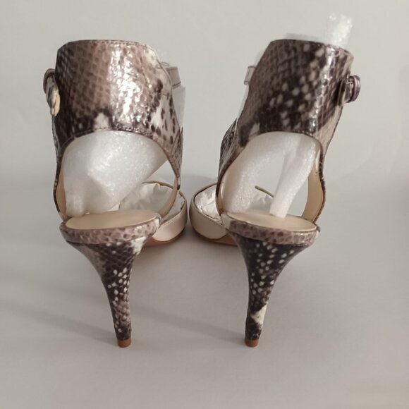 BNIB Nine West Paddysday Heels Pointed Toe Snakeskin print strap Multiple Sizes - Picture 7 of 10
